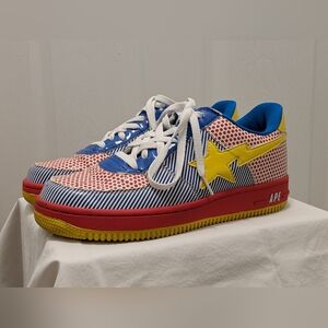 BAPE Bapesta Low “Pop Art / Roy Lichtenstein Style” Sneakers
Men’s Size 10